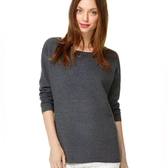 Aritzia Wilfred Blanchard Silk & Cashmere Grey Ribbed Sweater Size XS - Picture 2 of 16